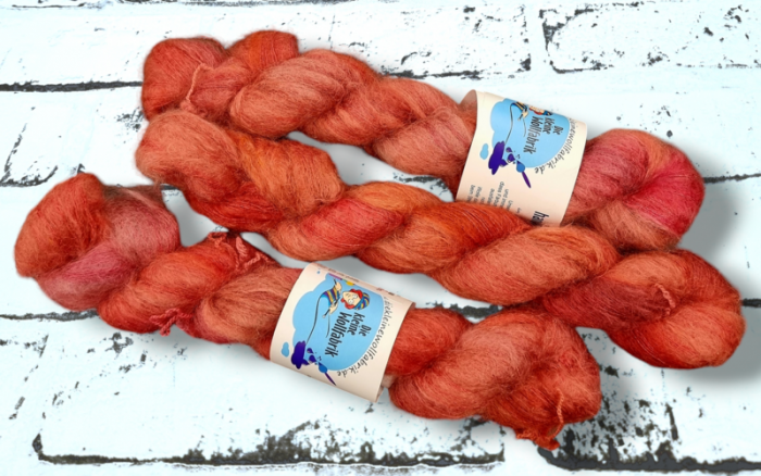 Kid-Mohair mit Seide "Rhubarb"