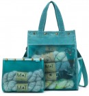 Maker's Tall Mesh Tote - Teal-